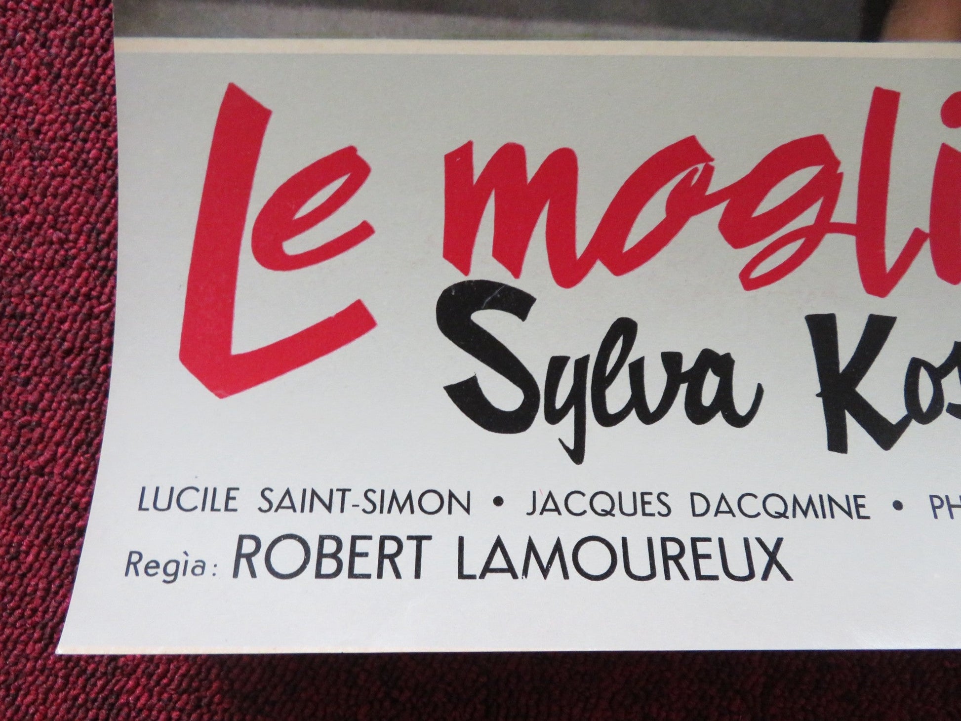 RAVISHING - H ITALIAN FOTOBUSTA POSTER ROBERT LAMOUREUX SYLVA KOSCINA 1960 Rendezvous Cinema Movie posters