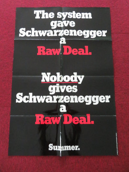 RAW DEAL FOLDED US ONE SHEET POSTER ARNOLD SCHWARZENEGGER 1986 Movie posters