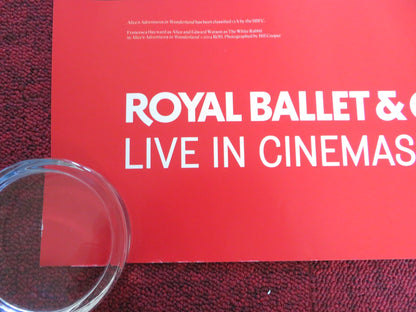 RB&O LIVE: ALICE'S ADVENTURES IN WONDERLAND UK QUAD ROLLED POSTER HAYWARD 2024 Rendezvous Cinema Movie posters