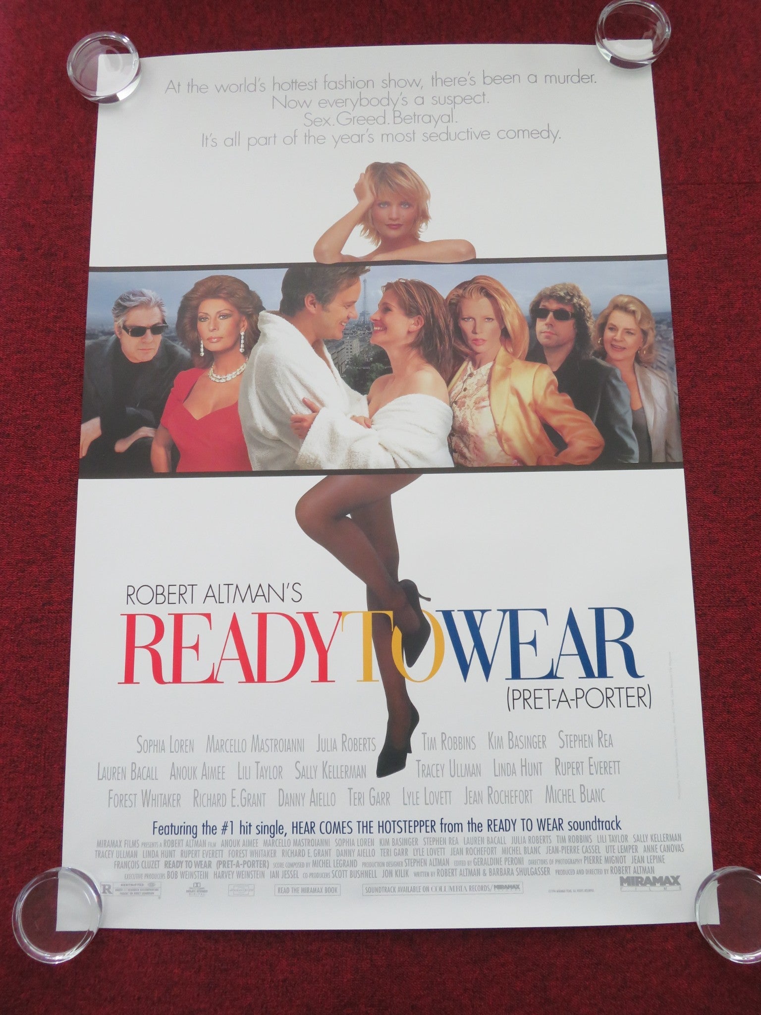 Ready To Wear US One Sheet Rolled Poster Sophia Loren Julia Roberts 1994 Movie posters