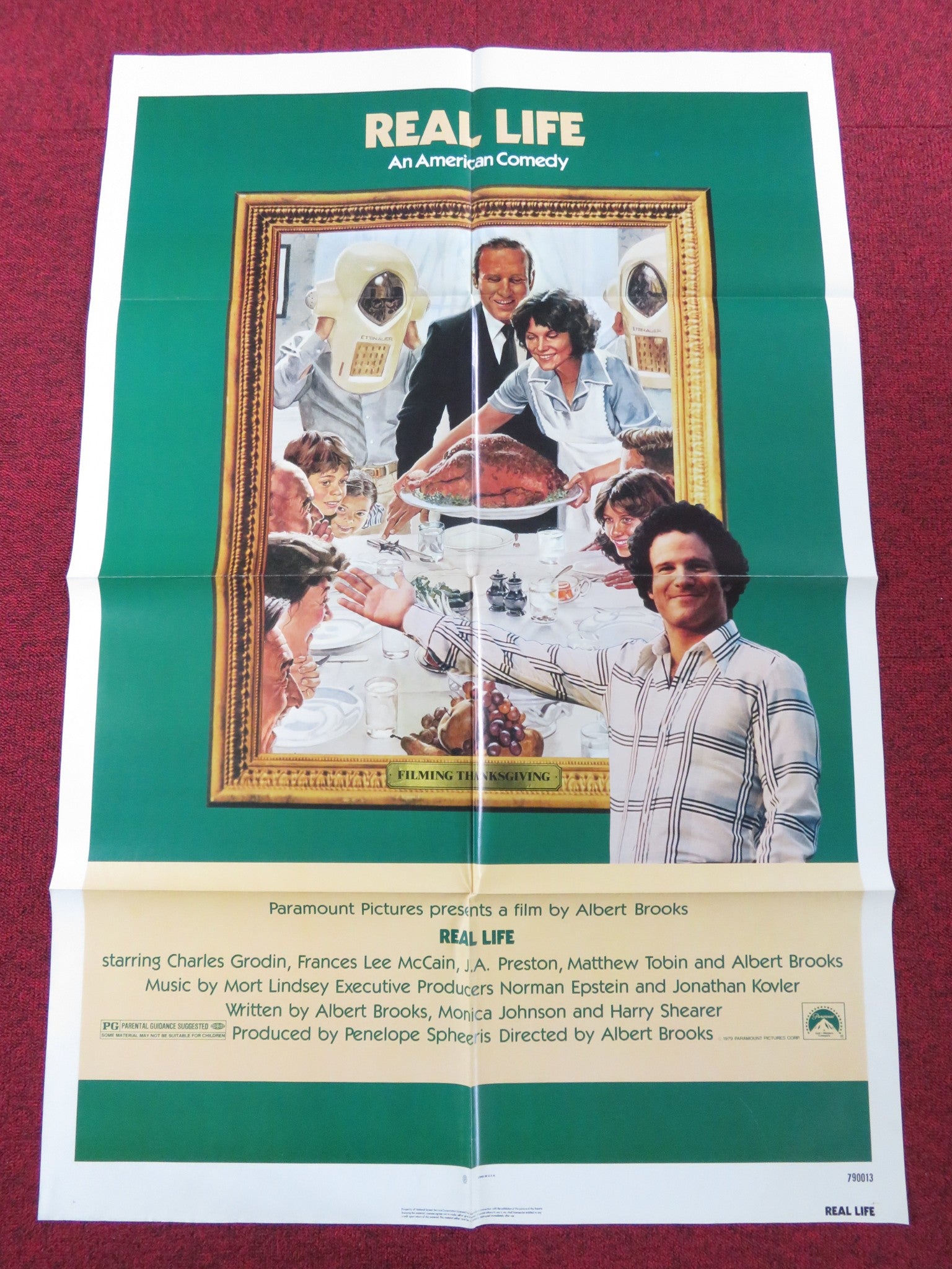 REAL LIFE FOLDED US ONE SHEET POSTER ALBERT BROOKS MATTHEW TOBIN 1979 ...