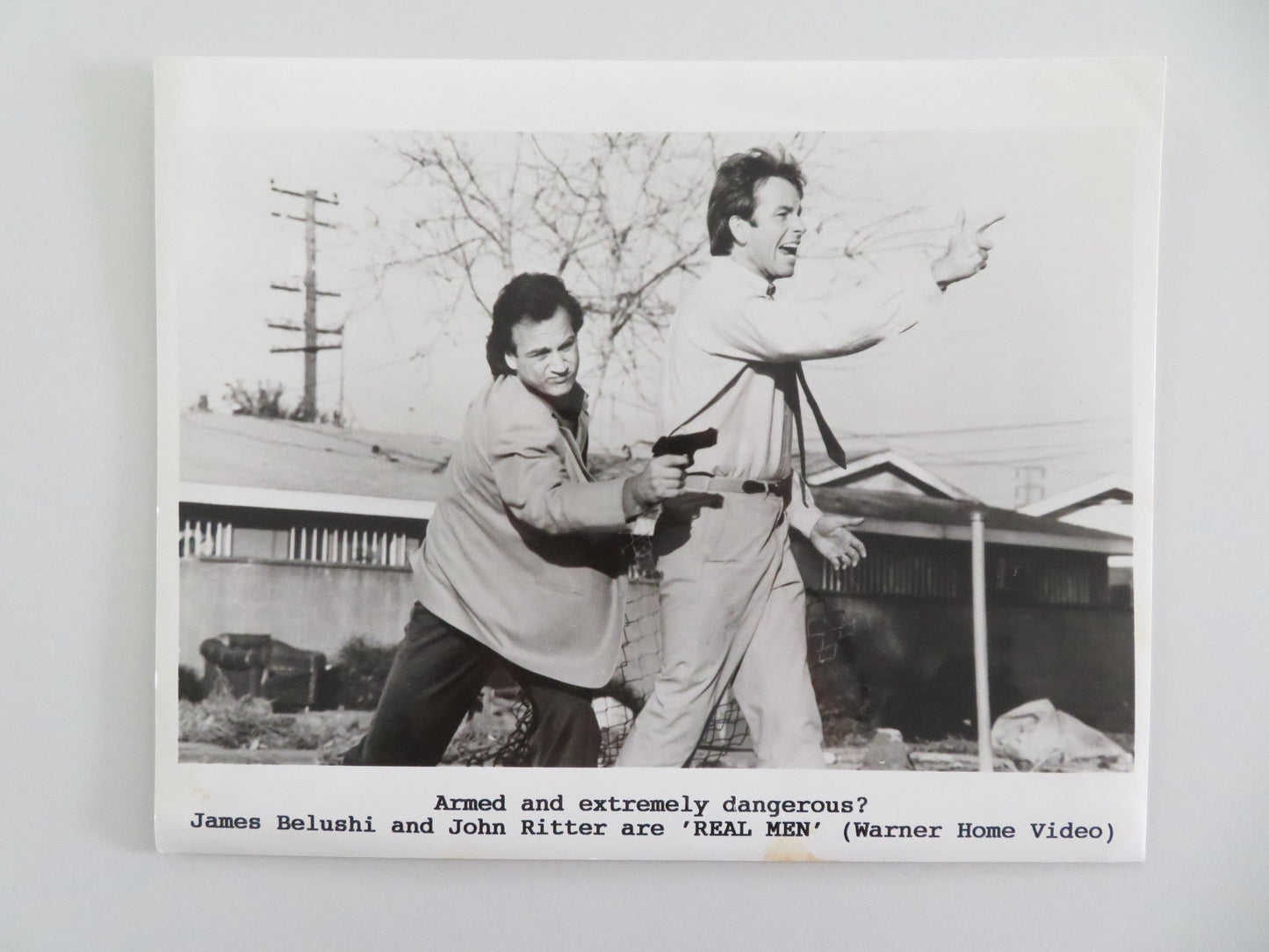 REAL MEN MOVIE STILL PHOTO JIM BELUSHI JOHN RITTER 1987 Movie posters