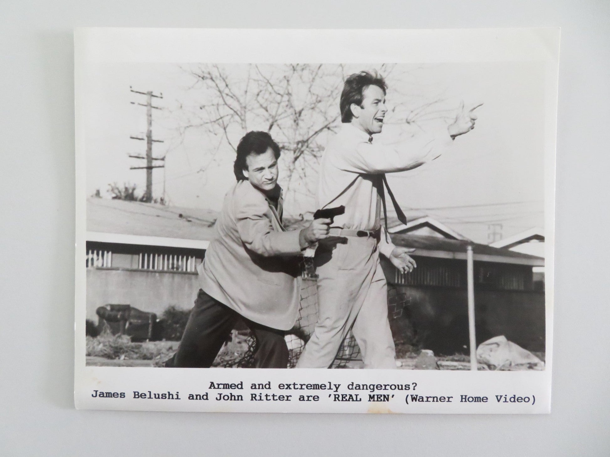 REAL MEN MOVIE STILL PHOTO JIM BELUSHI JOHN RITTER 1987 Movie posters