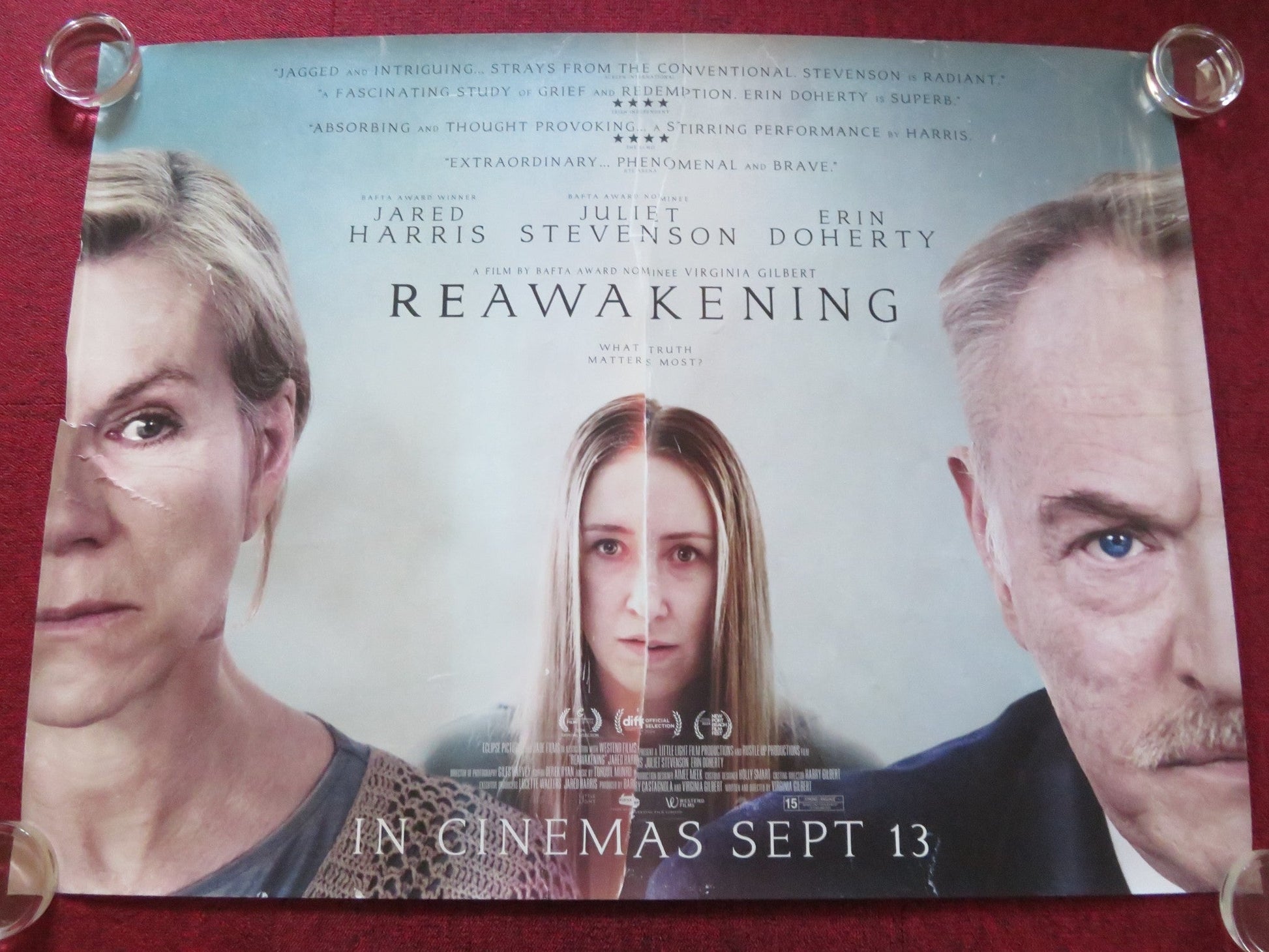 REAWAKENING UK QUAD ROLLED POSTER JARED HARRIS JULIET STEVENSON E. DOHERTY 2024 Rendezvous Cinema Movie posters