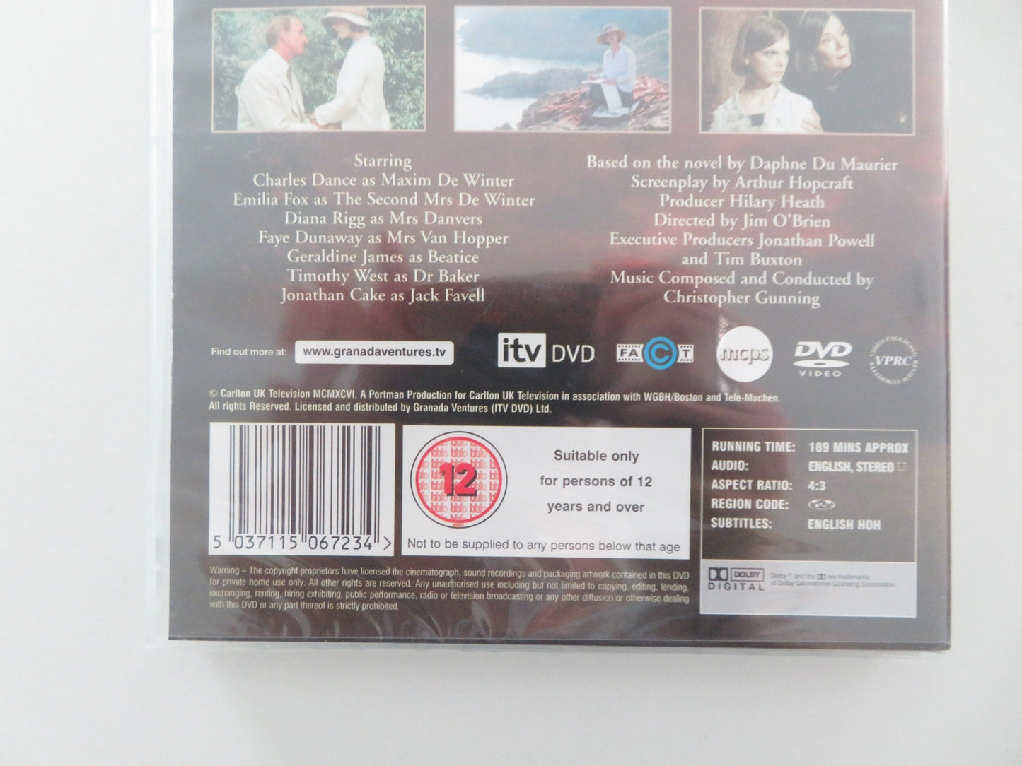 REBECCA (DVD) EMILIA FOX CHARLES DANCE 1997 REGION 2 Movie posters