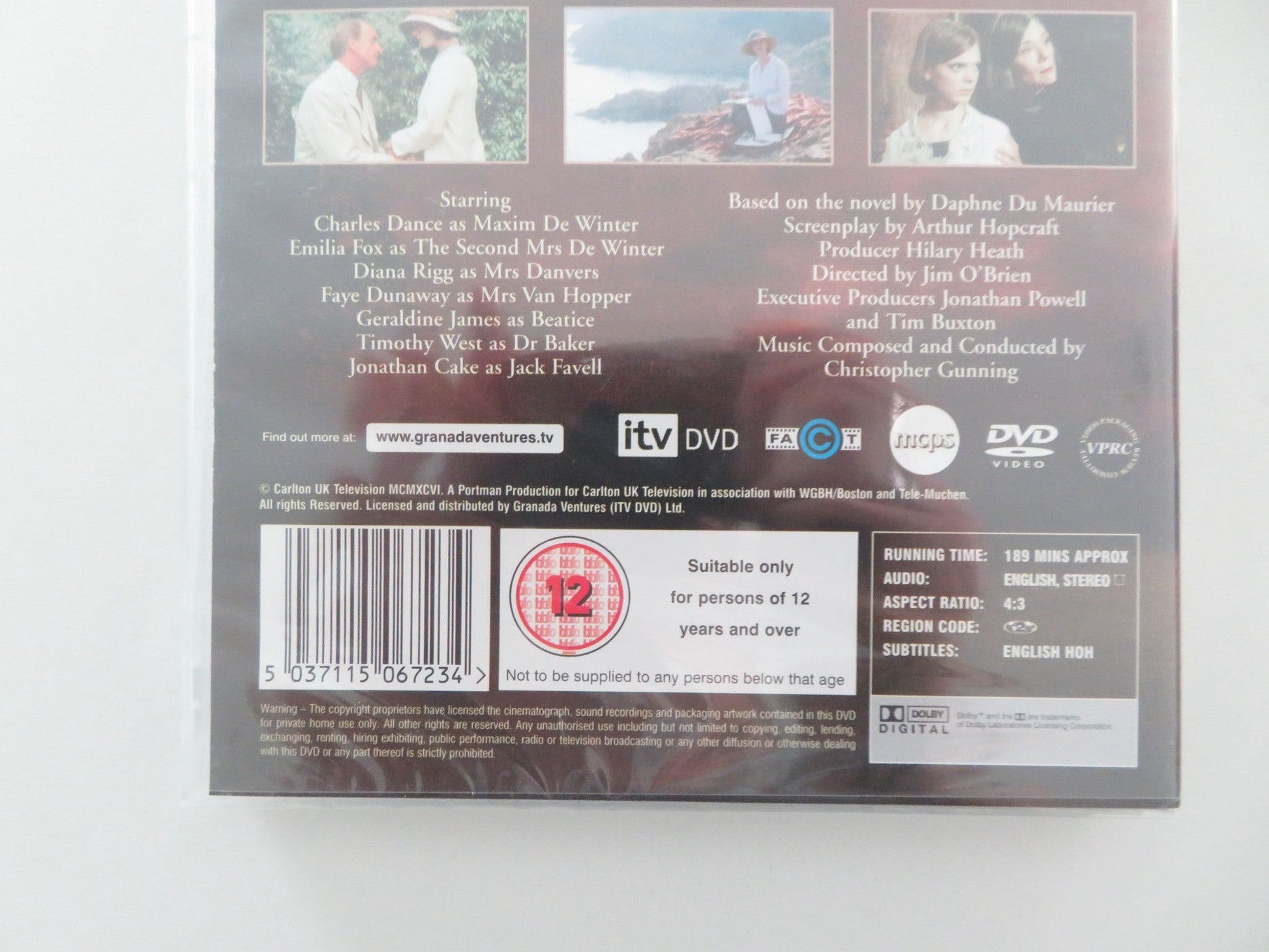 REBECCA (DVD) EMILIA FOX CHARLES DANCE 1997 REGION 2 Movie posters