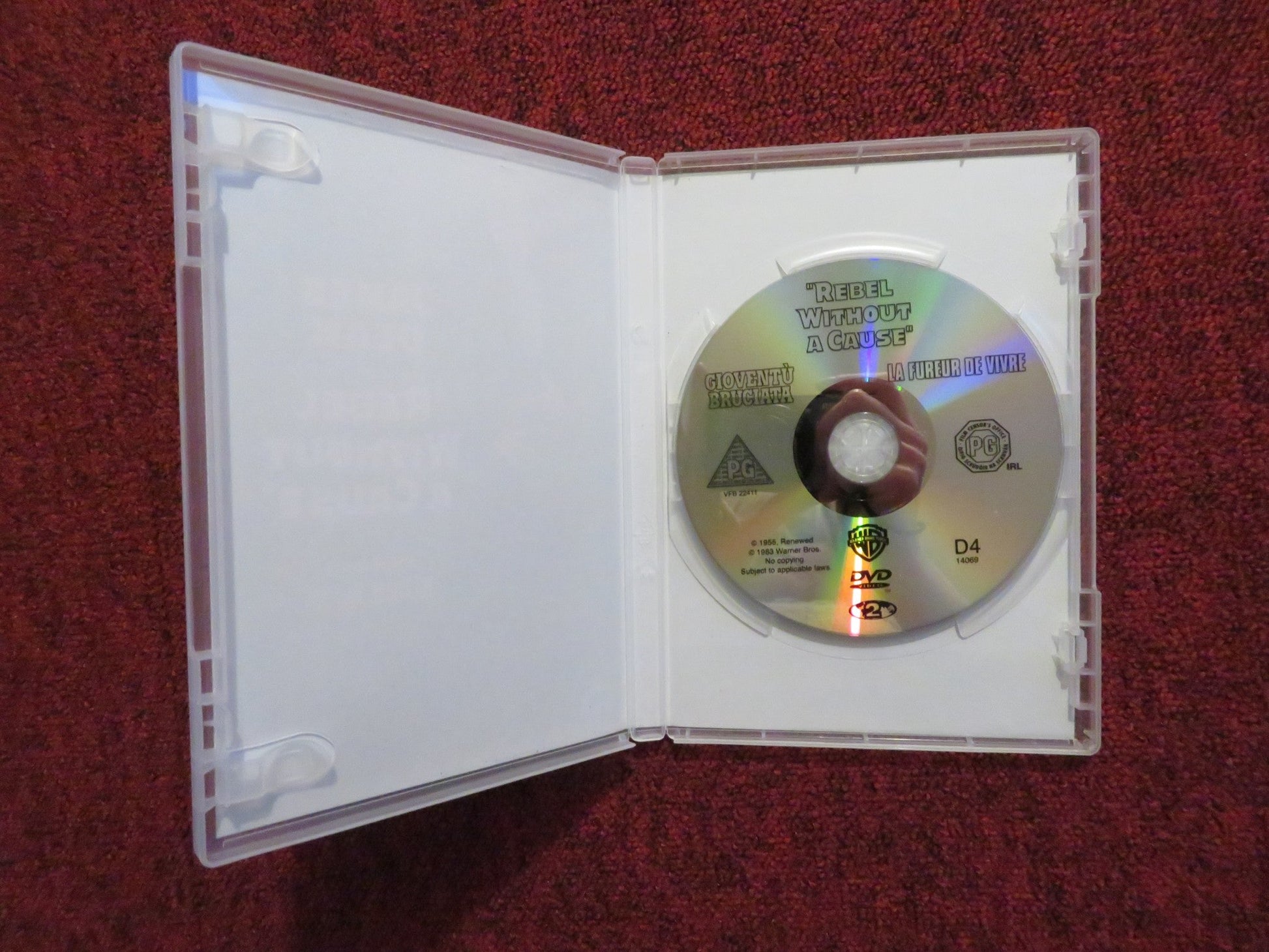 REBEL WITHOUT A CAUSE (DVD) JAMES DEAN NATALIE WOOD 1955 REGION 2 Rendezvous Cinema Movie posters