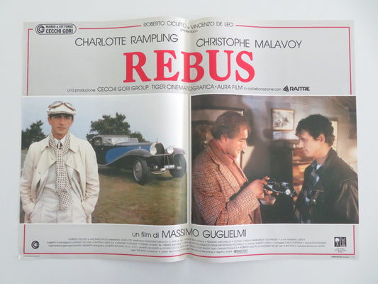 Rebus Italian Fotobusta Poster Charlotte Rampling Christophe Malavoy 1989 Movie posters