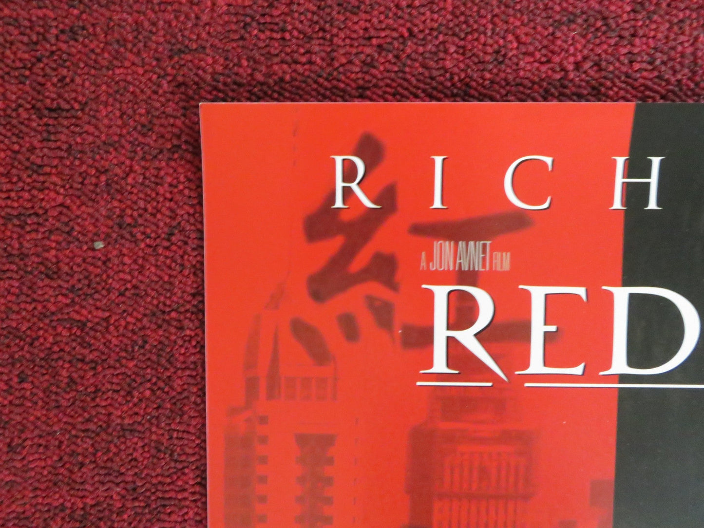 RED CORNER VHS POSTER POSTER RICHARD GERE BAI LING 1997 Rendezvous Cinema Movie posters