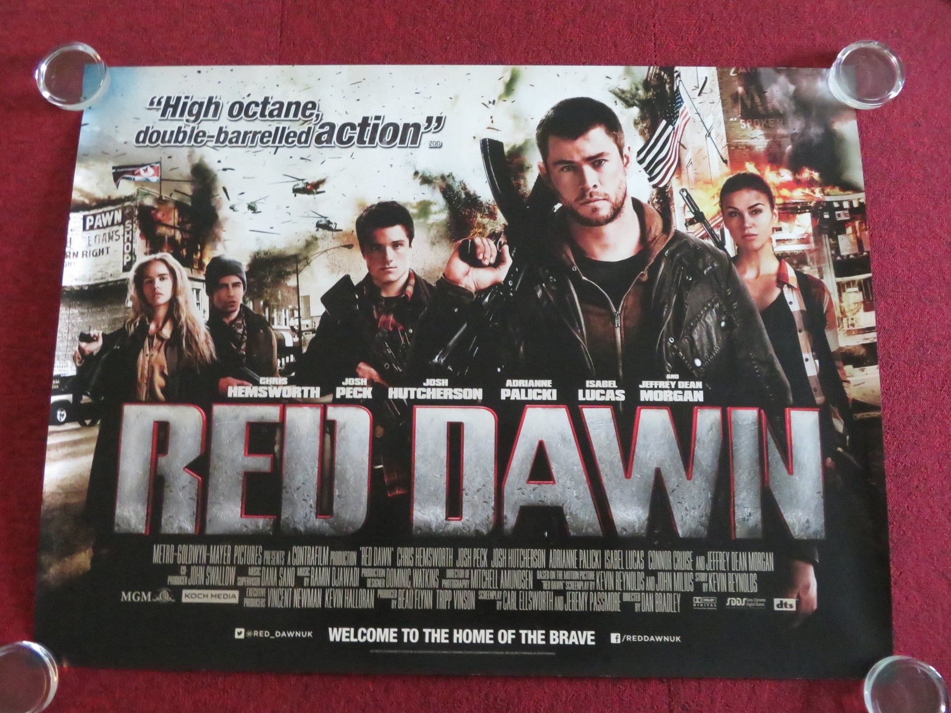 RED DAWN UK QUAD ROLLED POSTER CHRIS HEMSWORTH JOSH PECK 2012 Movie posters