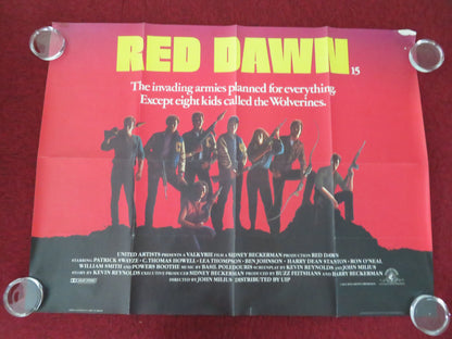 Red Dawn UK Quad Rolled Poster Patrick Swayze Jennifer Grey Charlie Sheen 1984 Movie posters