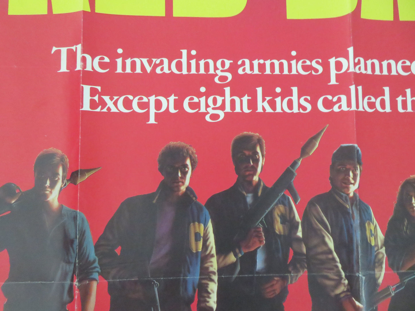Red Dawn UK Quad Rolled Poster Patrick Swayze Jennifer Grey Charlie Sheen 1984 Movie posters