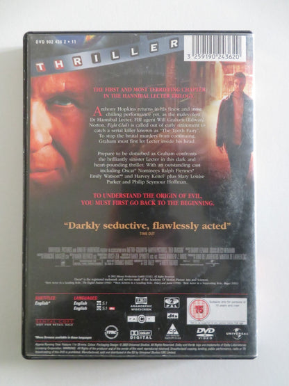 RED DRAGON (DVD) ANTHONY HOPKINS EDWARD NORTON 2002 REGION 2 Movie posters