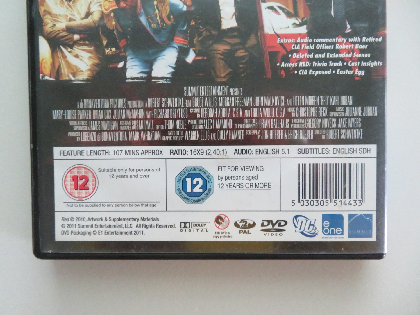 RED (DVD) BRUCE WILLIS MORGAN FREEMAN 2010 REGION 2 Movie posters