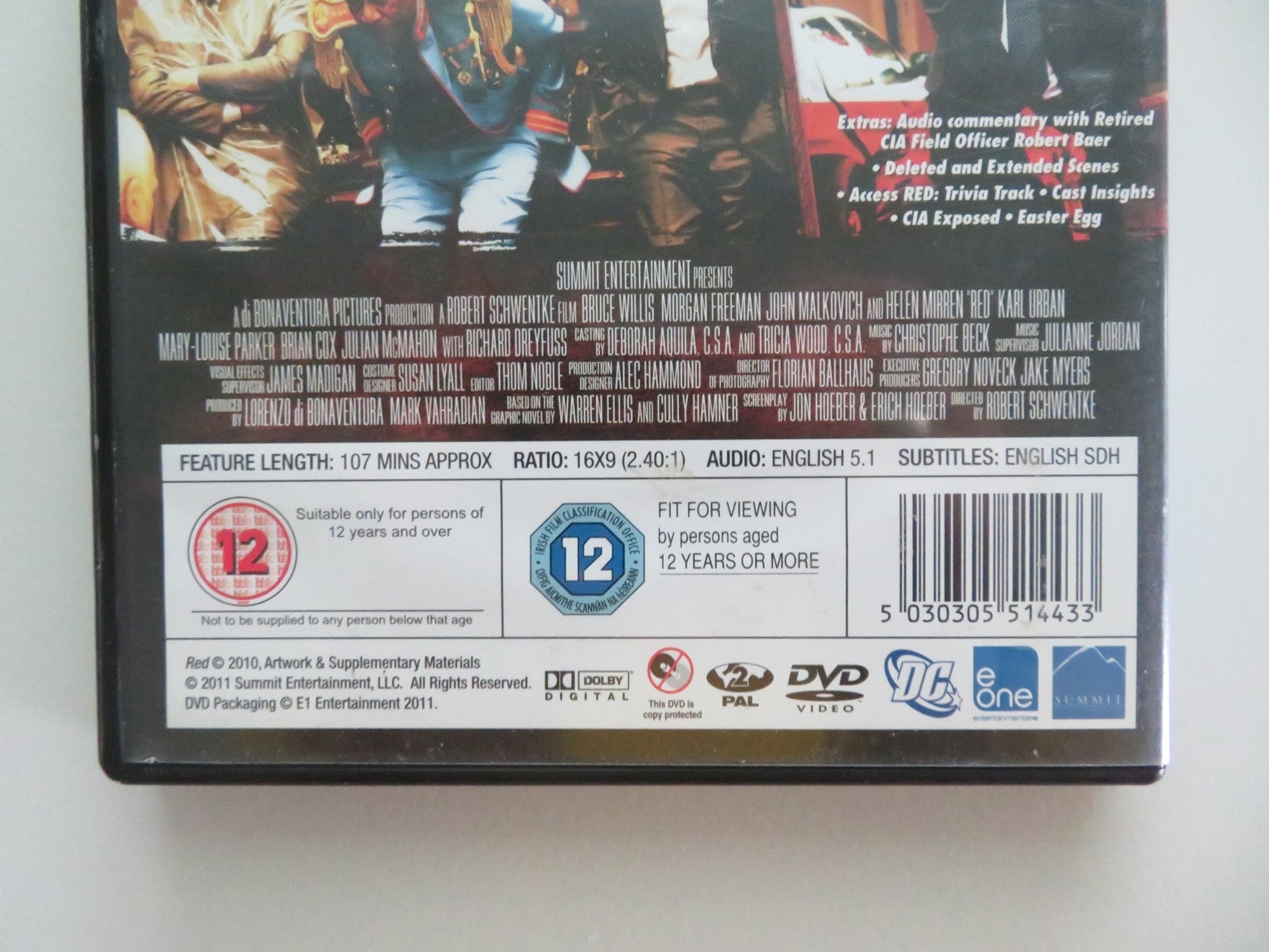RED (DVD) BRUCE WILLIS MORGAN FREEMAN 2010 REGION 2 Movie posters