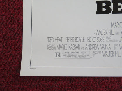 RED HEAT FOLDED US ONE SHEET POSTER SCHWARZENEGGER BELUSHI 1988 Rendezvous Cinema Movie posters