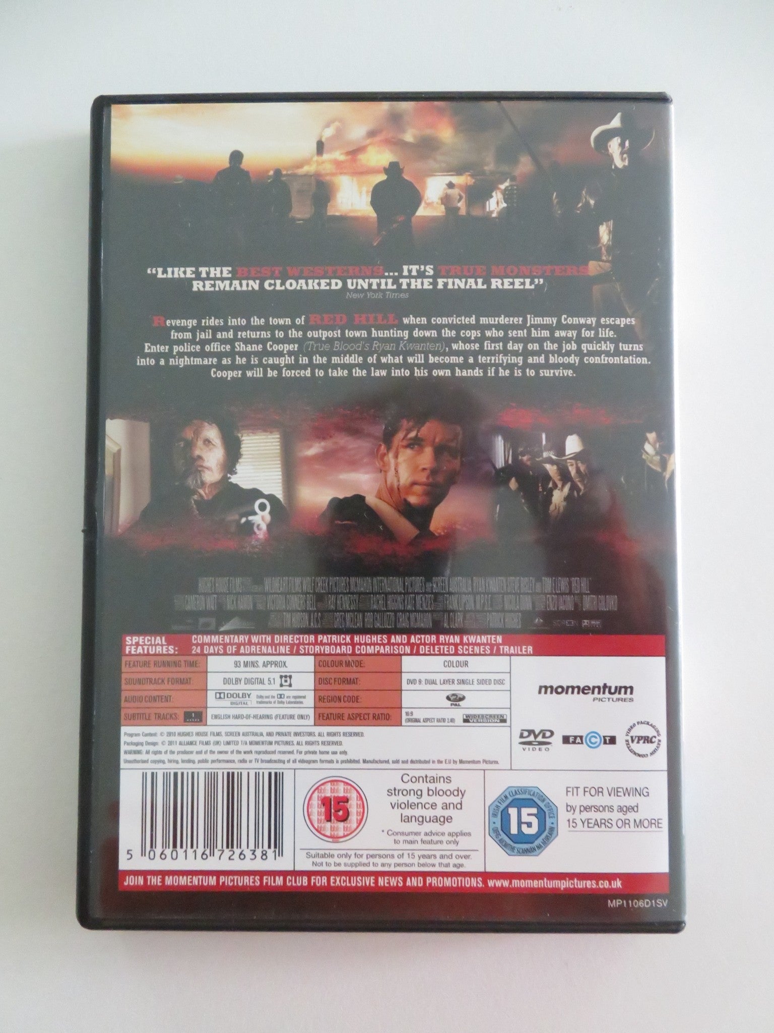 RED HILL (DVD) RYAN KWANTEN STEVE BISLEY 2010 REGION 2 Movie posters