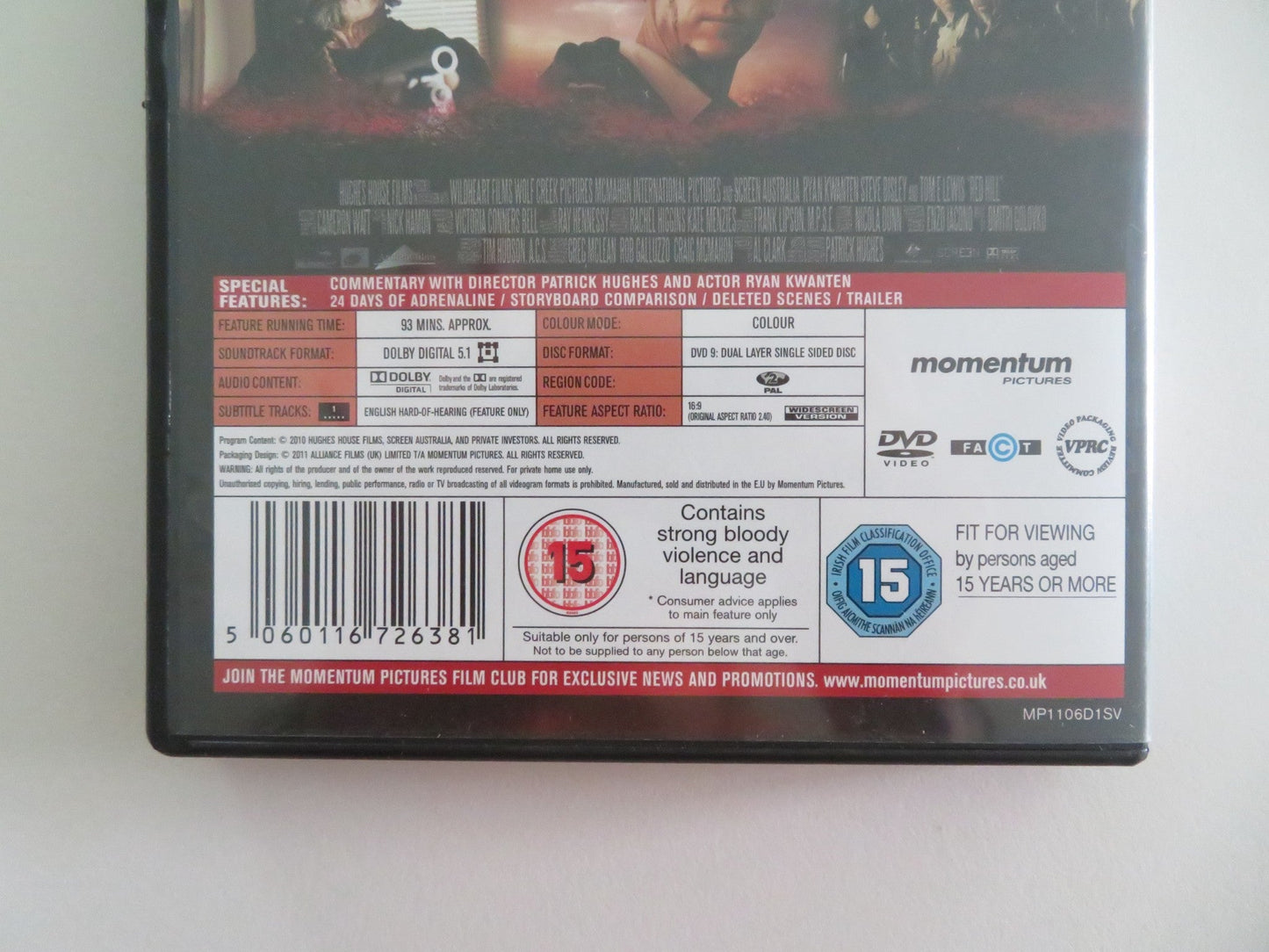 RED HILL (DVD) RYAN KWANTEN STEVE BISLEY 2010 REGION 2 Movie posters