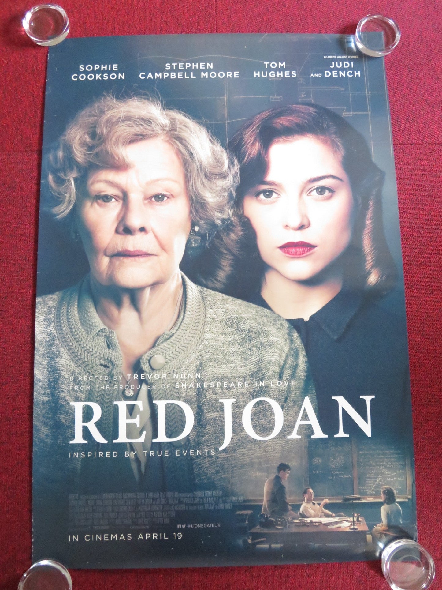 RED JOAN US ONE SHEET ROLLED POSTER JUDI DENCH NINA SOSANYA 2018 Rendezvous Cinema Movie posters