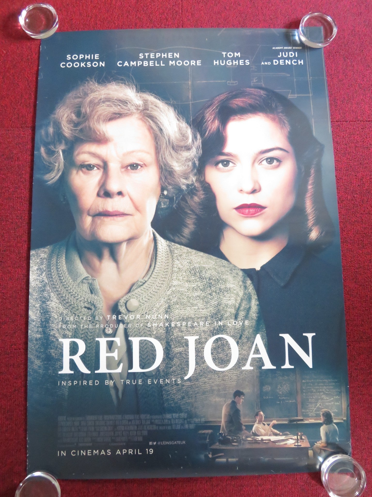 RED JOAN US ONE SHEET ROLLED POSTER JUDI DENCH NINA SOSANYA 2018 Rendezvous Cinema Movie posters