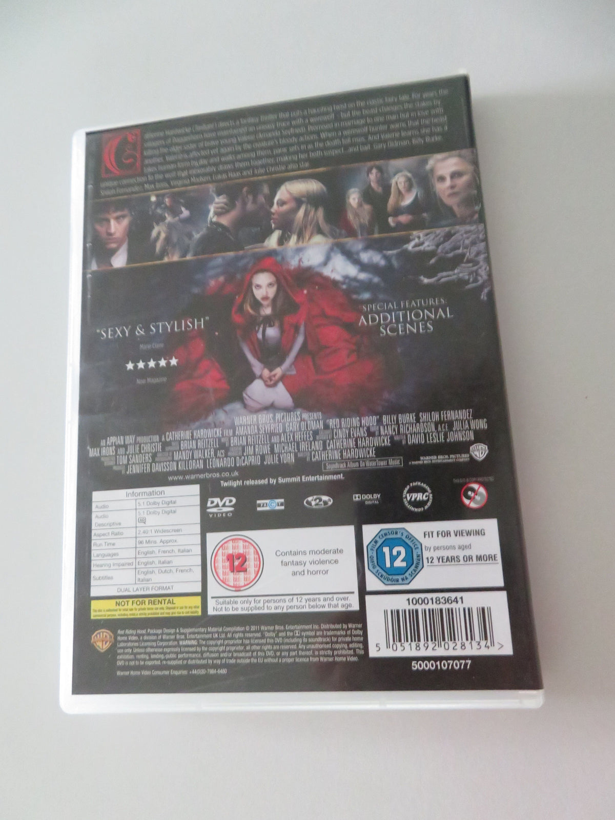 Red Riding Hood (DVD) Amanda Seyfried Lukas Haas Gary Oldman 2011 Region 2 Movie posters