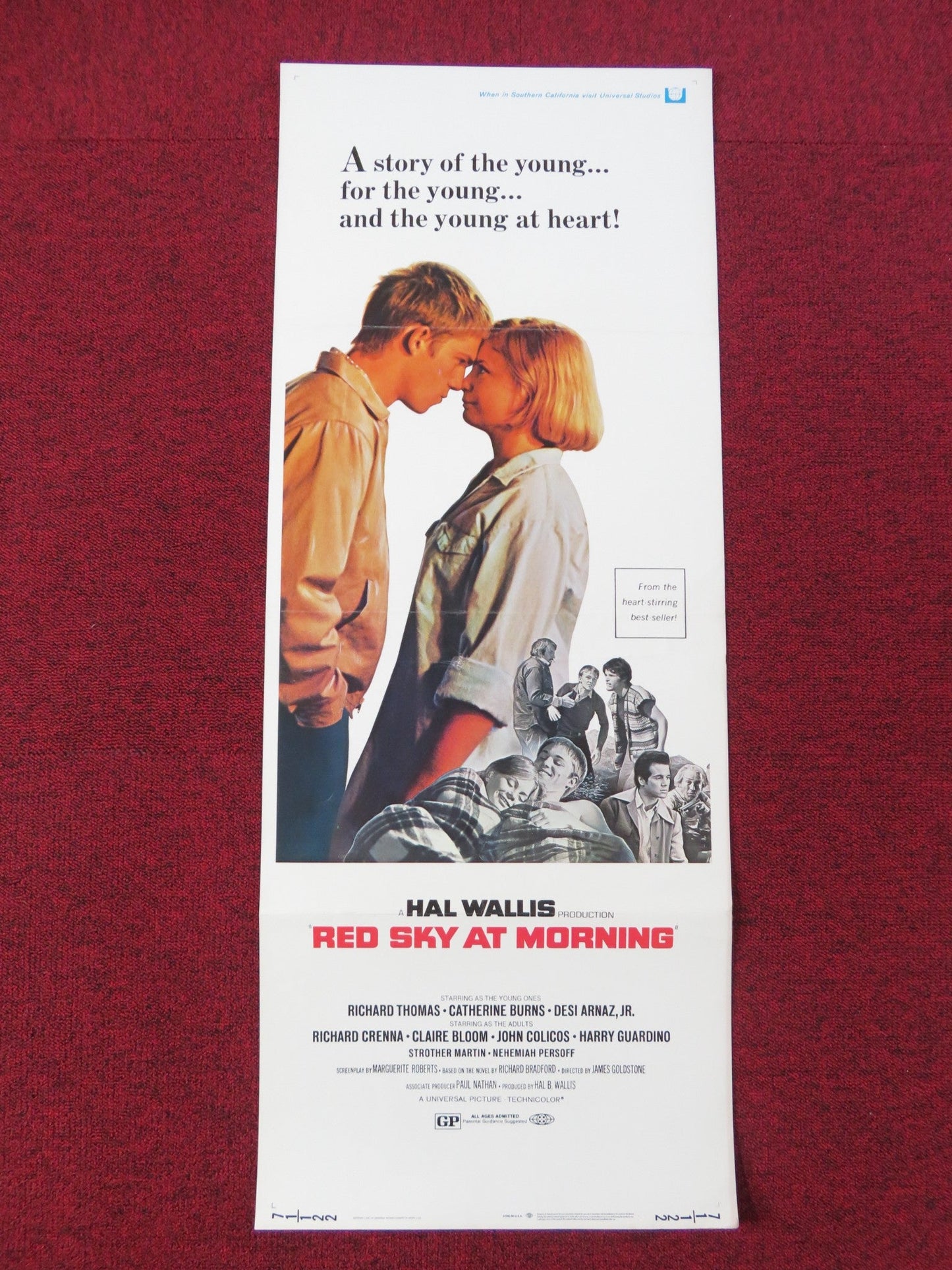 RED SKY AT MORNING US INSERT POSTER RICHARD THOMAS CATHRINE BURNS 1971 Rendezvous Cinema Movie posters