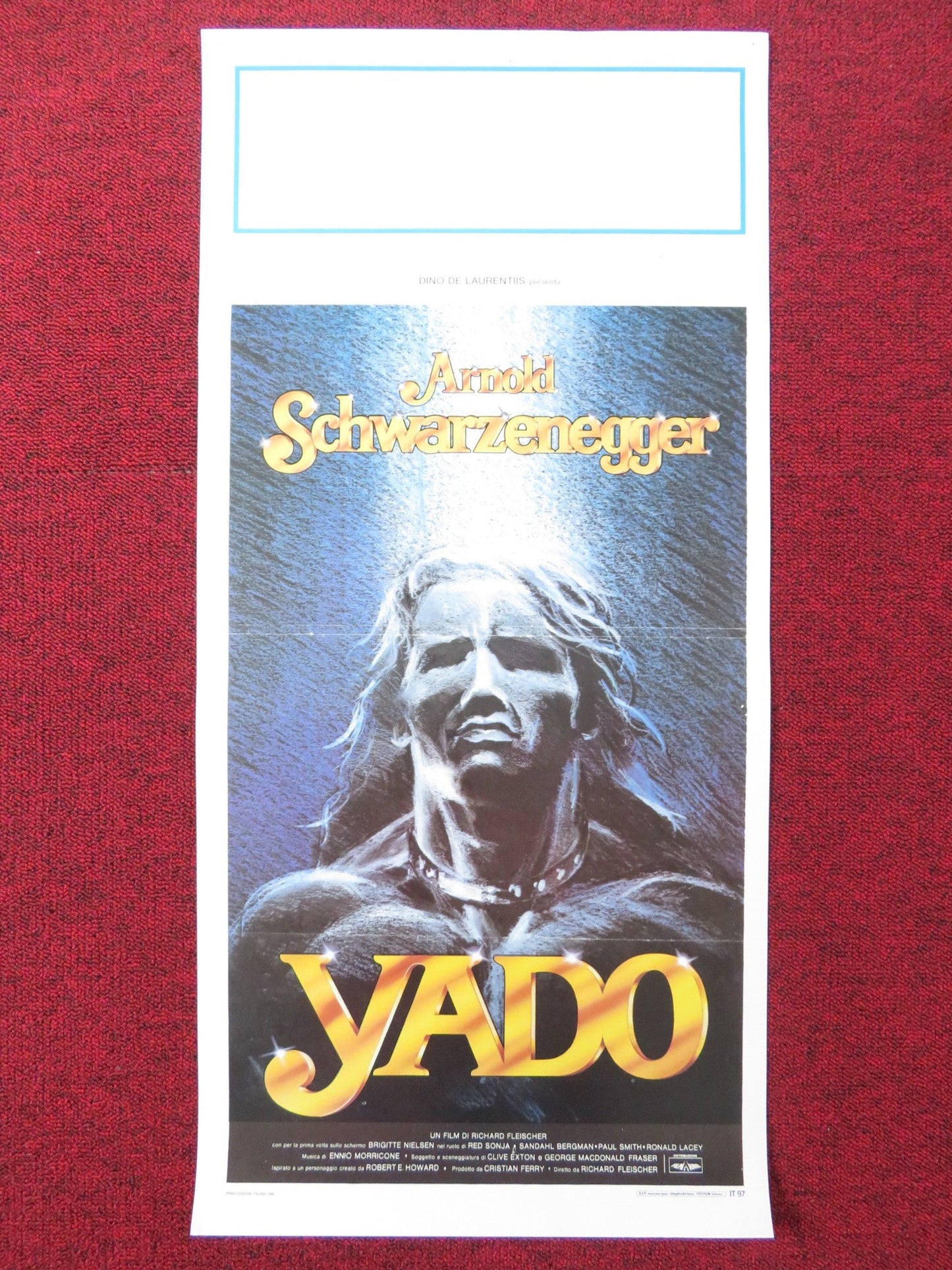 RED SONJA ITALIAN LOCANDINA POSTER ARNOLD SCHWARZENEGGER BRIGITTE NIELSEN 1985 Rendezvous Cinema Movie posters