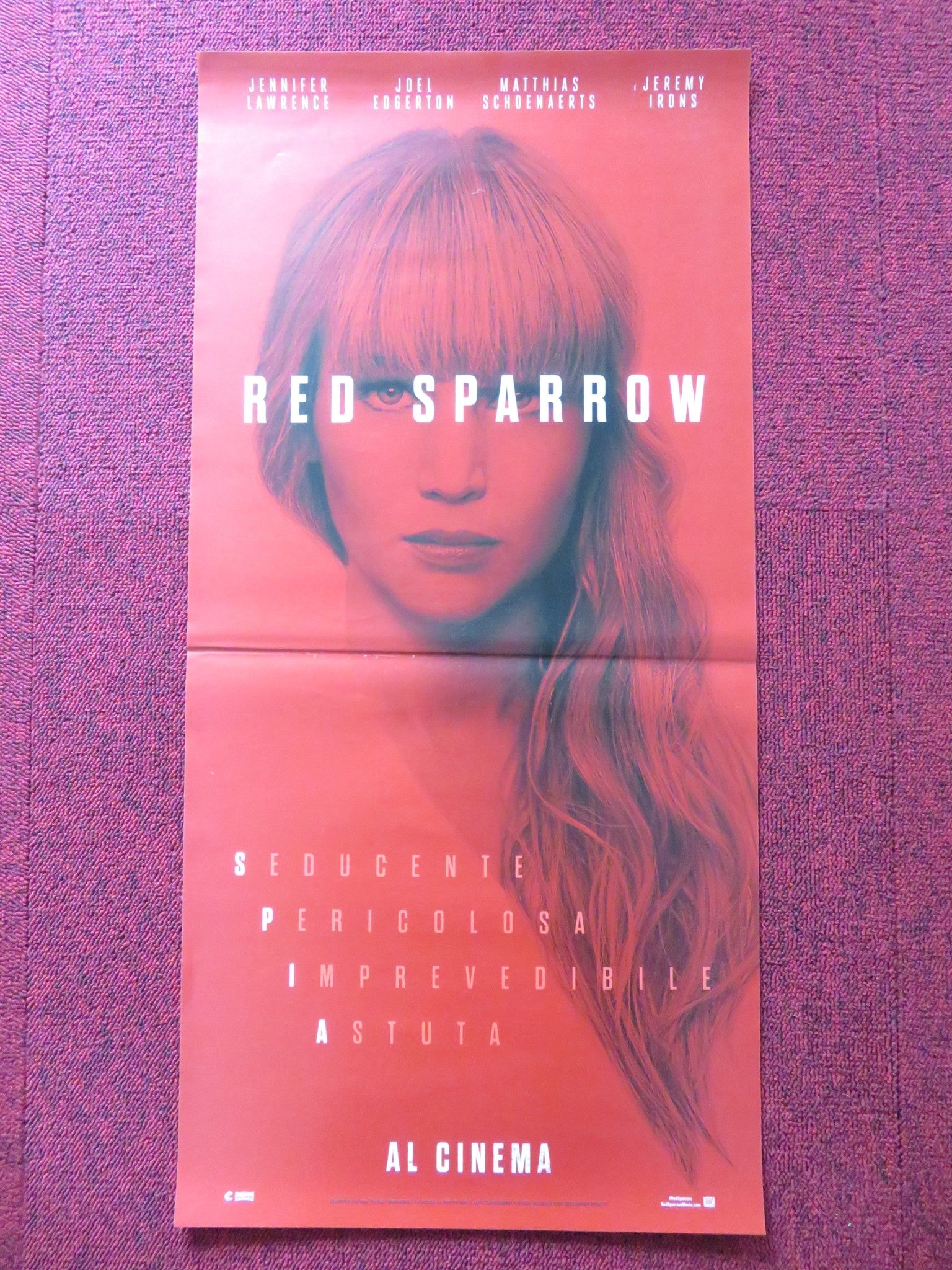 RED SPARROW ITALIAN LOCANDINA POSTER JENNIFER LAWRENCE JOEL EDGERTON 2018 Rendezvous Cinema Movie posters