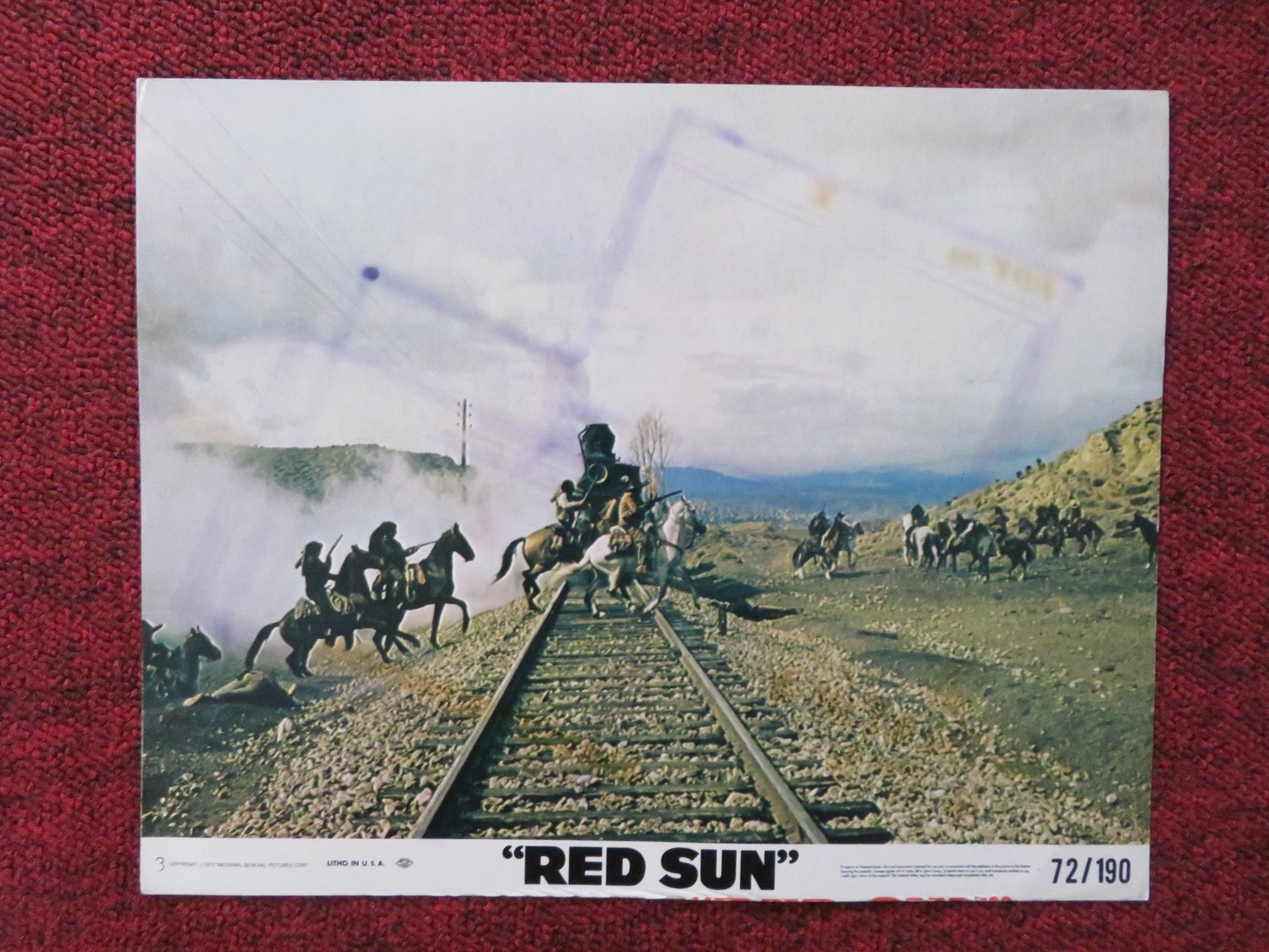 RED SUN - 3 LOBBY CARD CHARLES BRONSON URSUAL ANDRESS 1972 Rendezvous Cinema Movie posters