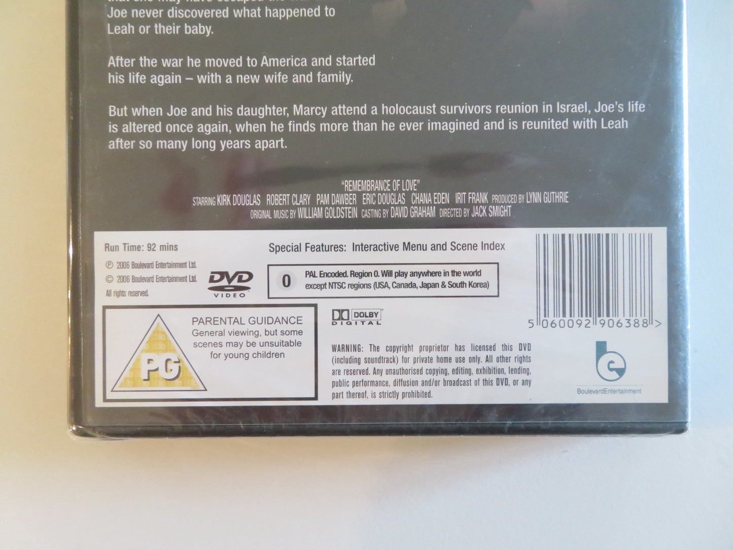 REMEMBRANCE OF LOVE (DVD) KIRK DOUGLAS PAM DAWBER 1982 REGION 0 Rendezvous Cinema Movie posters