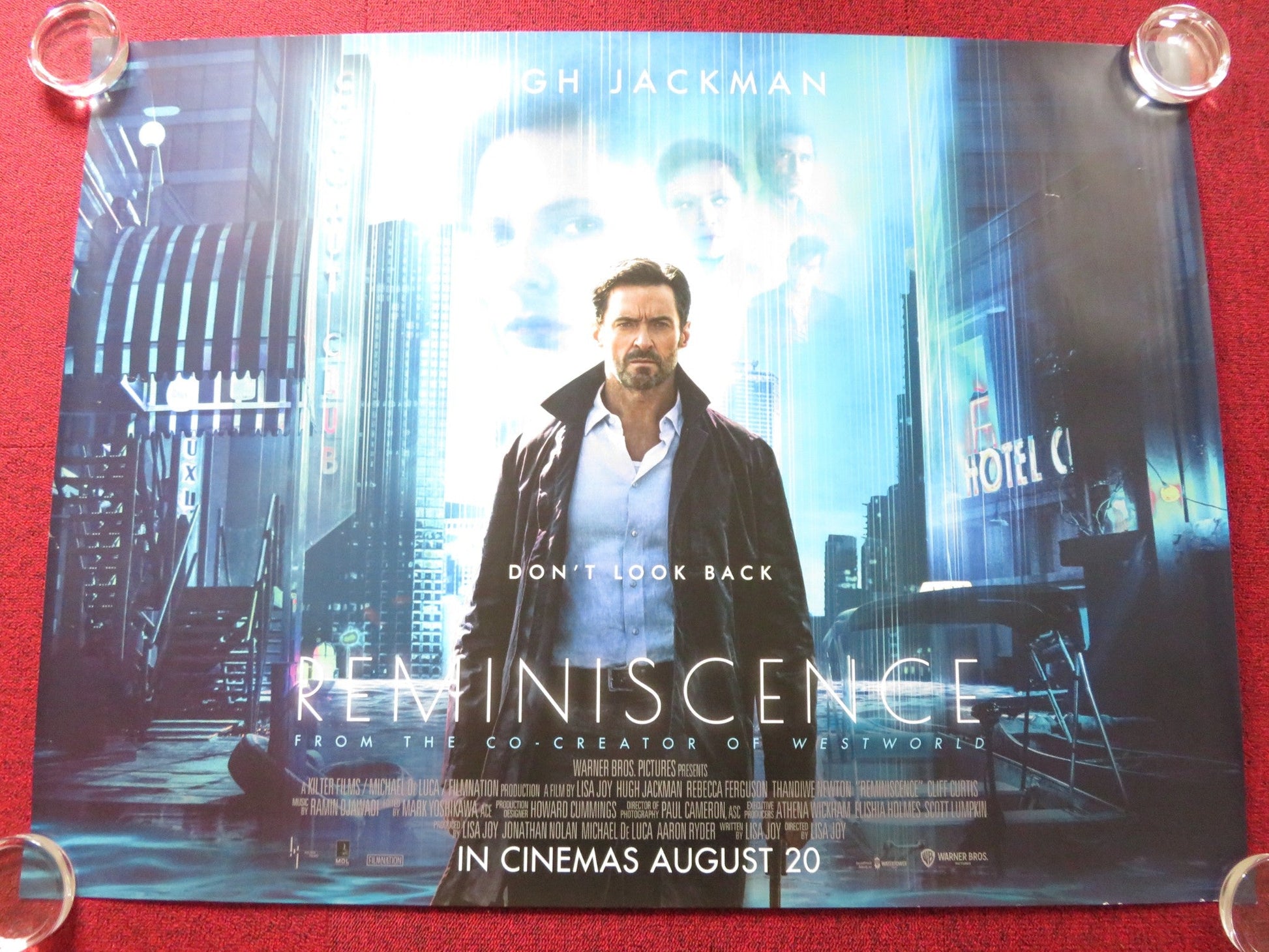 REMINISCENCE UK QUAD ROLLED POSTER HUGH JACKMAN REBECCA FERGUSON 2021 Rendezvous Cinema Movie posters