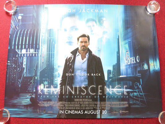 REMINISCENCE UK QUAD ROLLED POSTER HUGH JACKMAN REBECCA FERGUSON 2021 Rendezvous Cinema Movie posters