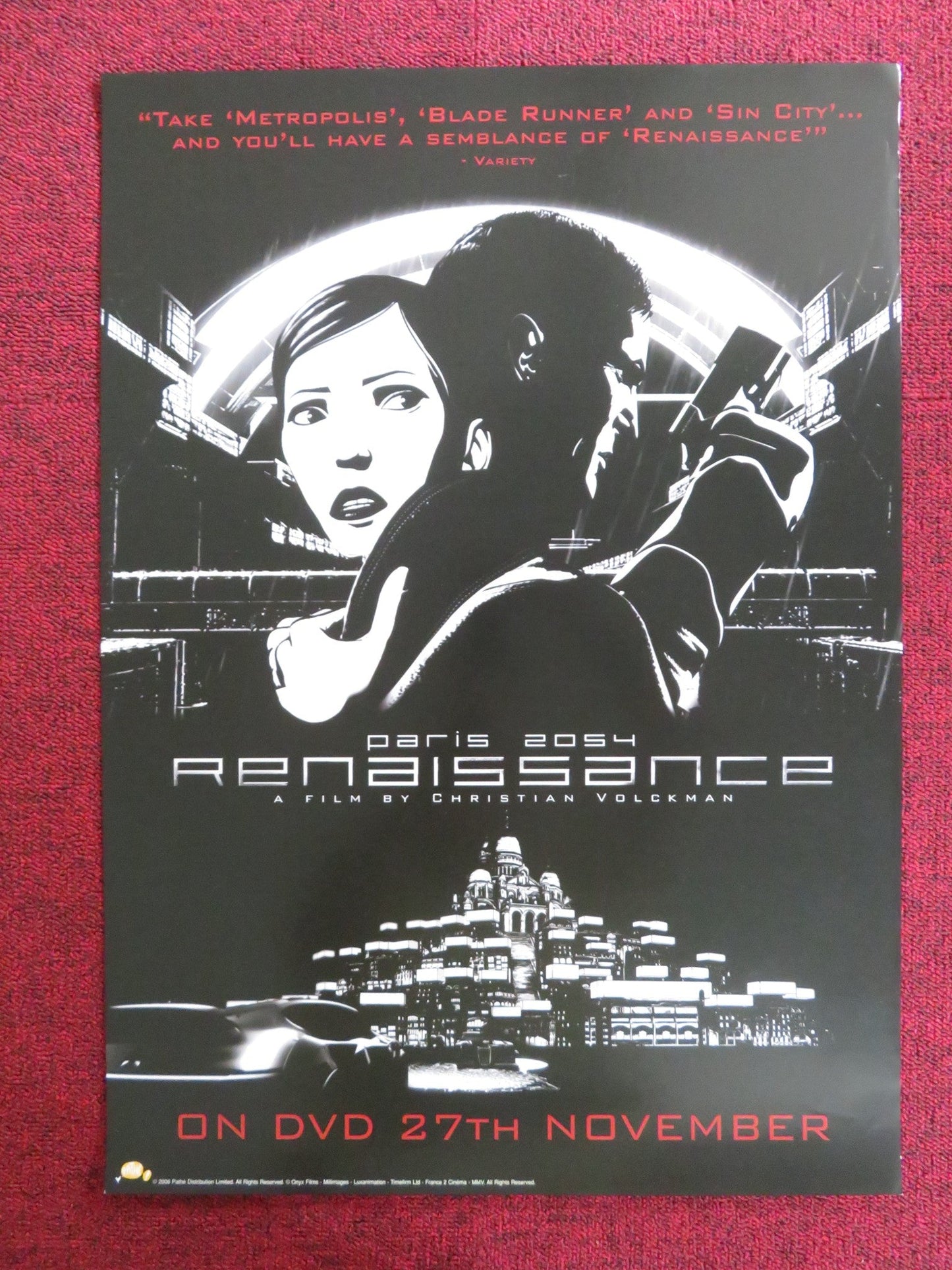 RENAISSANCE DVD POSTER DANIEL CRAIG ROMOLA GARAI 2006 Rendezvous Cinema Movie posters