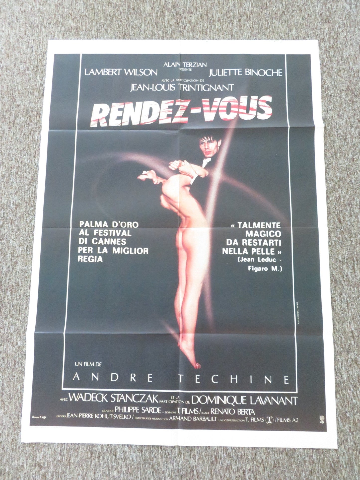 RENDEZ - VOUS ITALIAN 2 FOGLIO POSTER LAMBERT WILSON JULIETTE BINOCHE 1985 Rendezvous Cinema Movie posters
