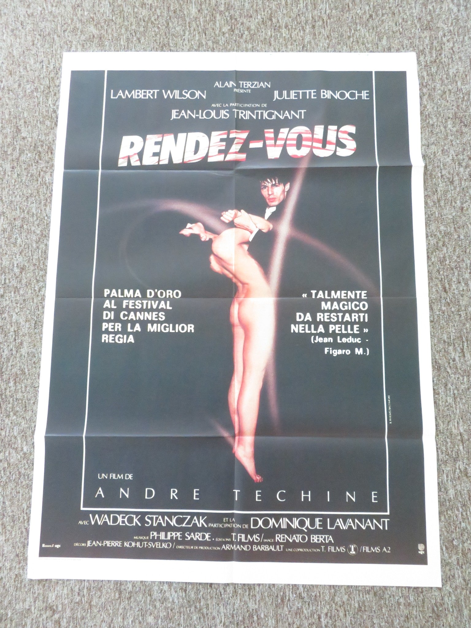 RENDEZ - VOUS ITALIAN 2 FOGLIO POSTER LAMBERT WILSON JULIETTE BINOCHE 1985 Rendezvous Cinema Movie posters