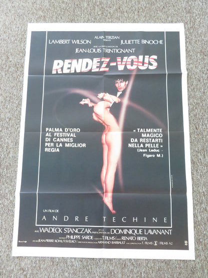 RENDEZ - VOUS ITALIAN 2 FOGLIO POSTER LAMBERT WILSON JULIETTE BINOCHE 1985 Rendezvous Cinema Movie posters