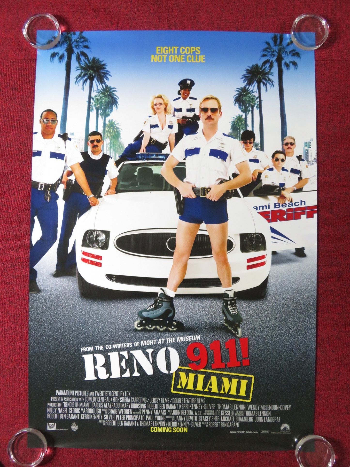 RENO 911! MIAMI - B US ONE SHEET ROLLED POSTER LENNIE LOFTIN DANNY DEVITO 2007 Rendezvous Cinema Movie posters