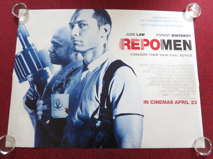 REPO MEN UK QUAD ROLLED POSTER JUDE LAW FOREST WHITAKER 2010 Rendezvous Cinema Movie posters