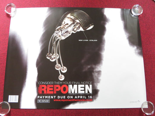 REPO MEN UK QUAD ROLLED POSTER JUDE LAW FOREST WHITAKER 2010 Rendezvous Cinema Movie posters