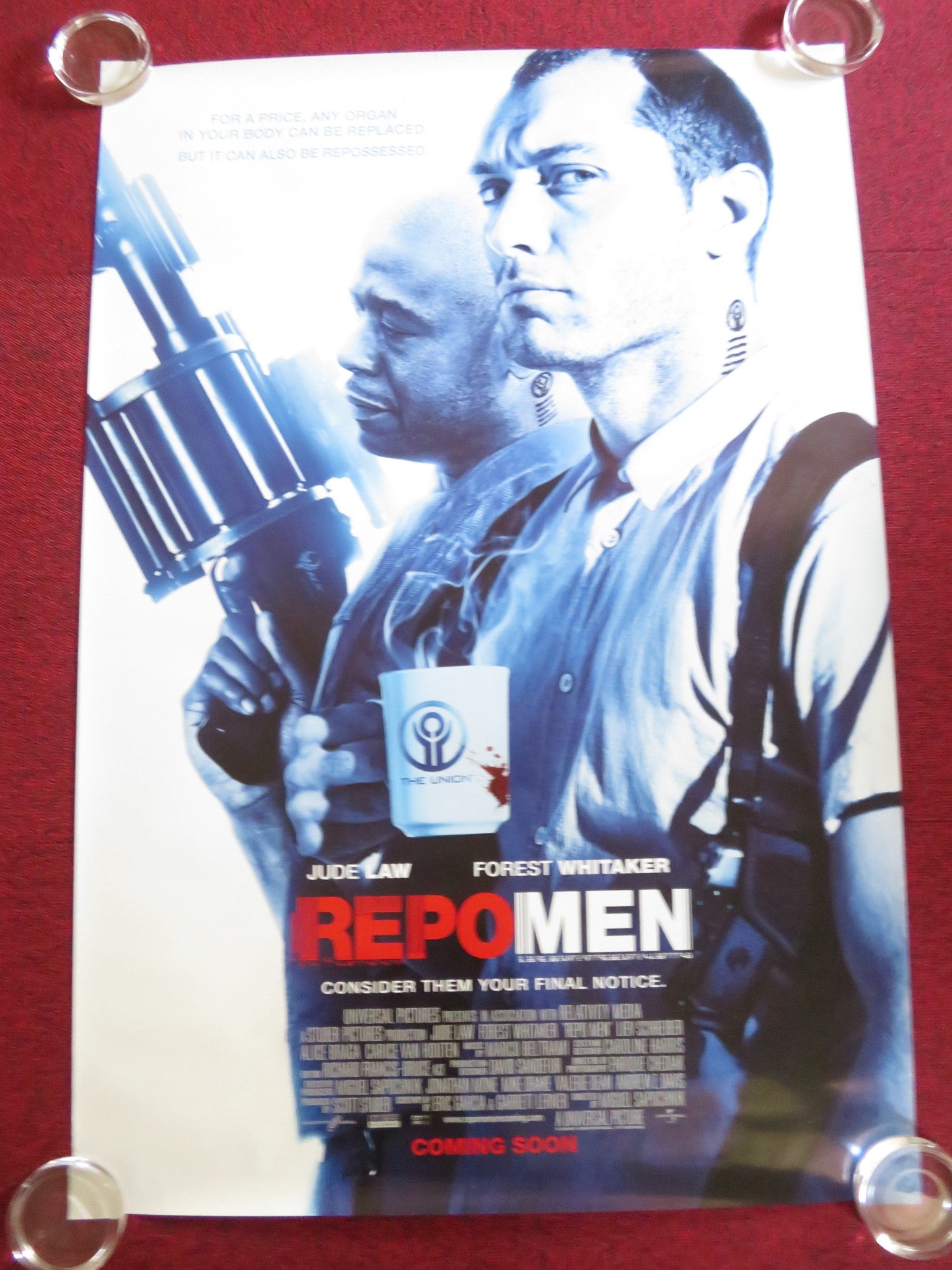 REPO MEN US ONE SHEET ROLLED POSTER JUDE LAW FOREST WHITAKER 2010 Rendezvous Cinema Movie posters