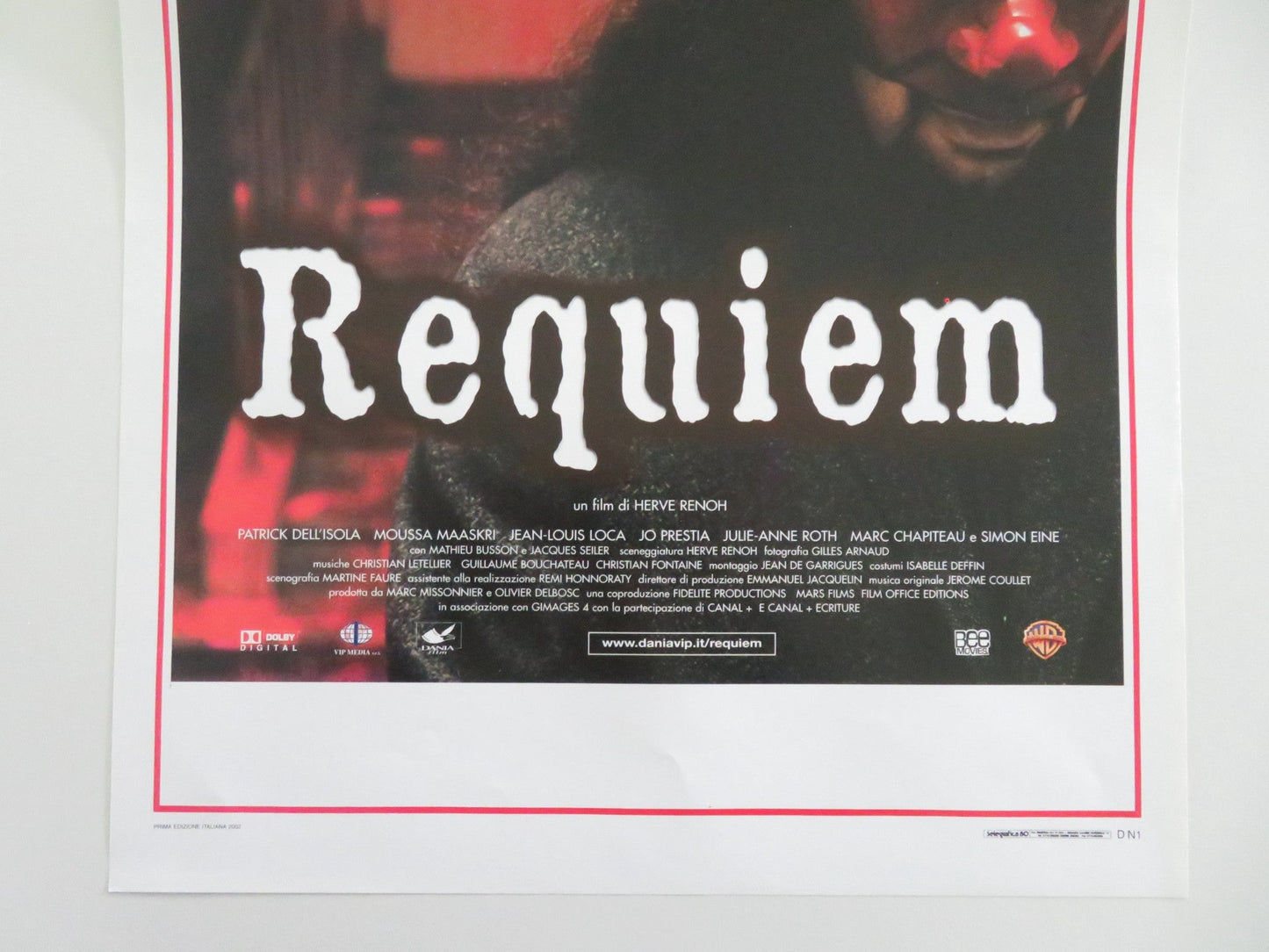 Requiem Italian Locandina Poster Patrick Dell'Isola Moussa Maaskri 2001 Movie posters