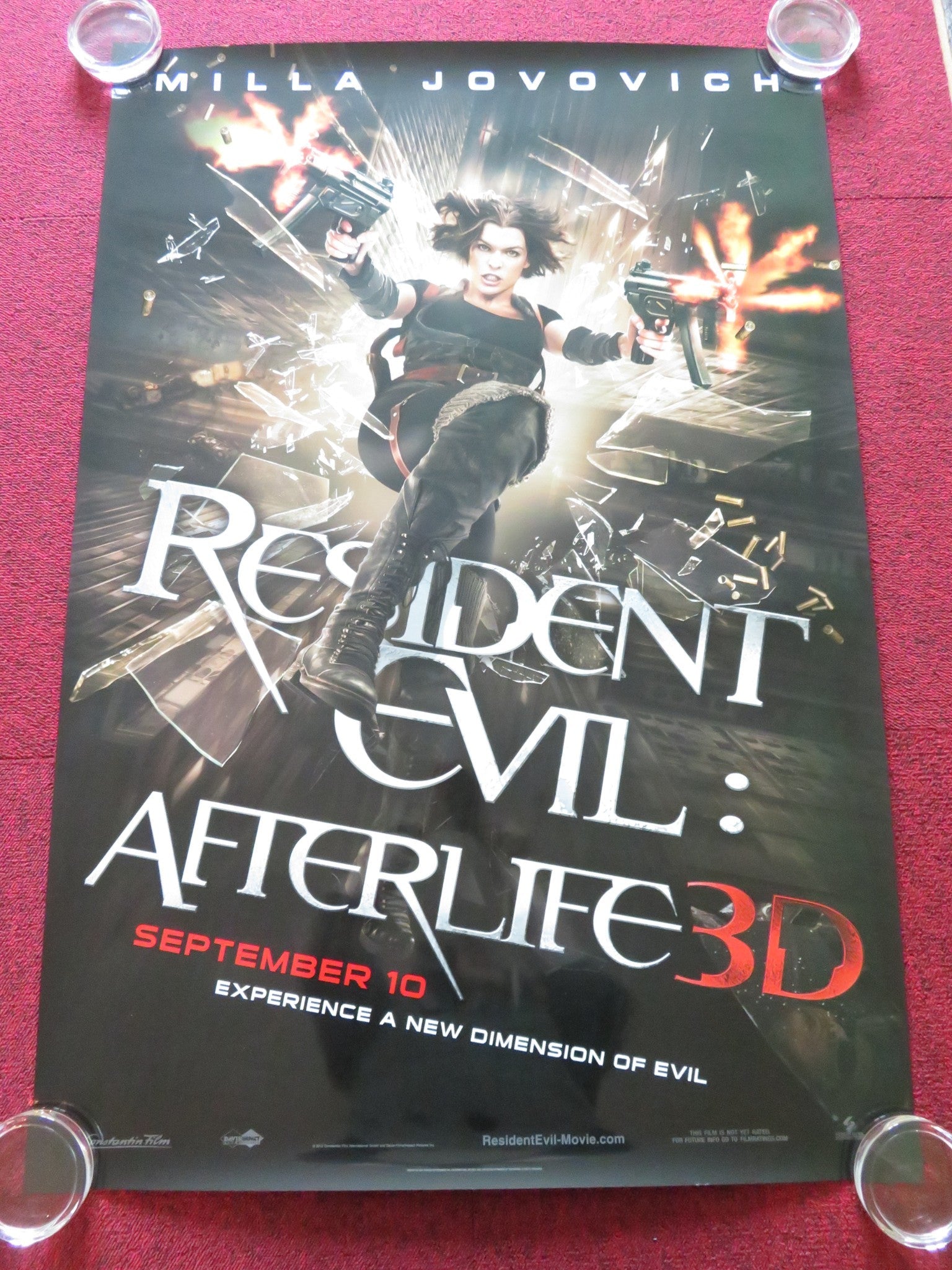 RESIDENT EVIL: AFTERLIFE 3D US ONE SHEET ROLLED POSTER MILLA JOVOVICH 2010 Rendezvous Cinema Movie posters