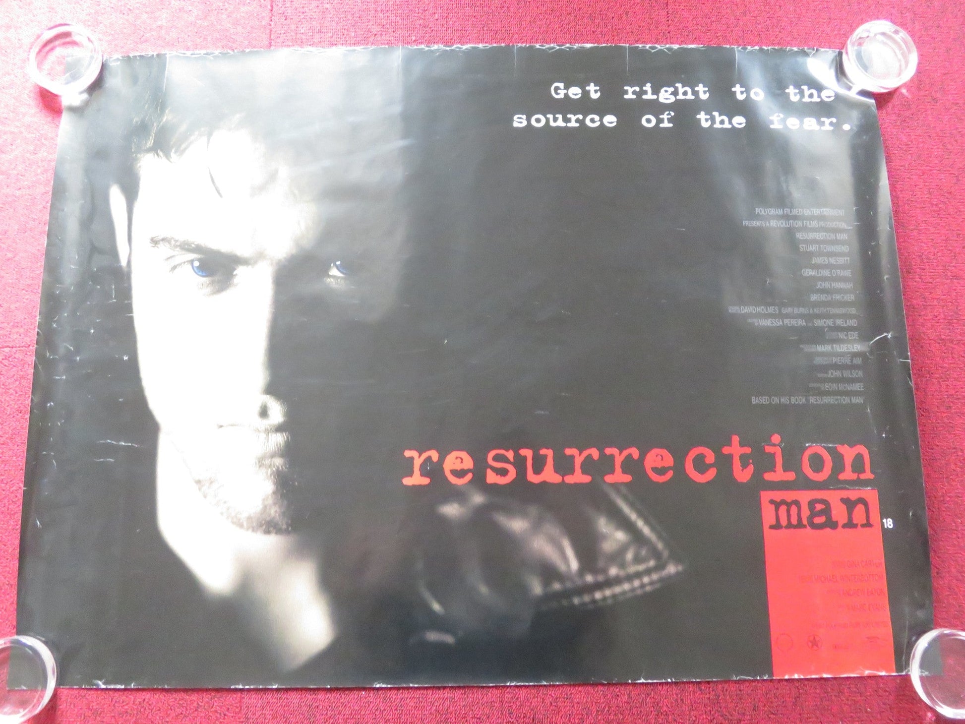 RESURRECTION MAN UK QUAD ROLLED POSTER STUART TOWNSEND JOHN HANNAH 1998 Rendezvous Cinema Movie posters