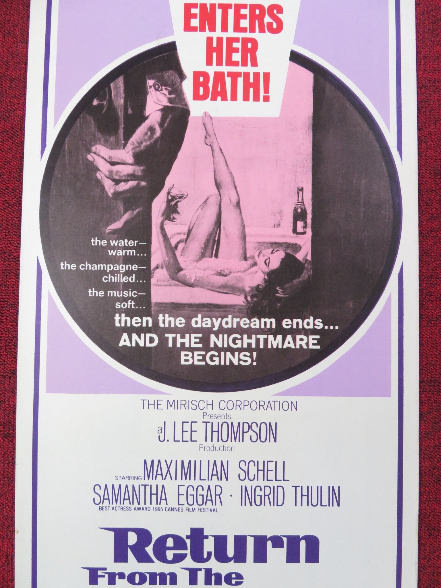 RETURN FROM THE ASHES US INSERT POSTER MAXIMILIAN SCHELL INGRID THULIN 1965 Rendezvous Cinema Movie posters