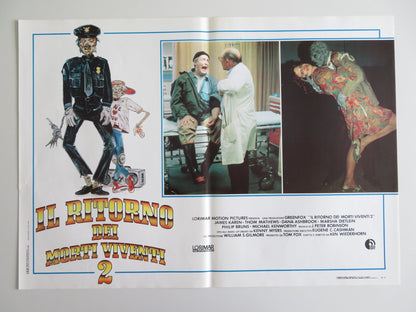 RETURN OF THE LIVING DEAD 2 - A ITALIAN FOTOBUSTA POSTER JAMES KAREN 1988 Rendezvous Cinema Movie posters