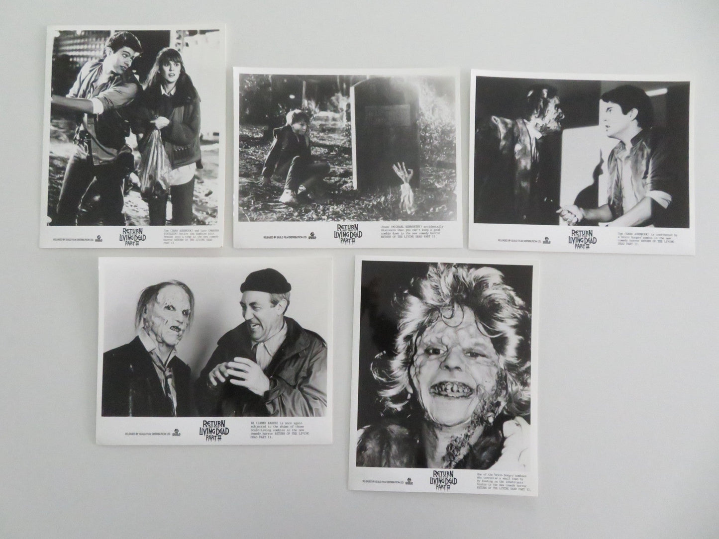 RETURN OF THE LIVING DEAD PART II MOVIE STILL PHOTO LOT OF 5 DANA ASHBROOK 1988 Movie posters