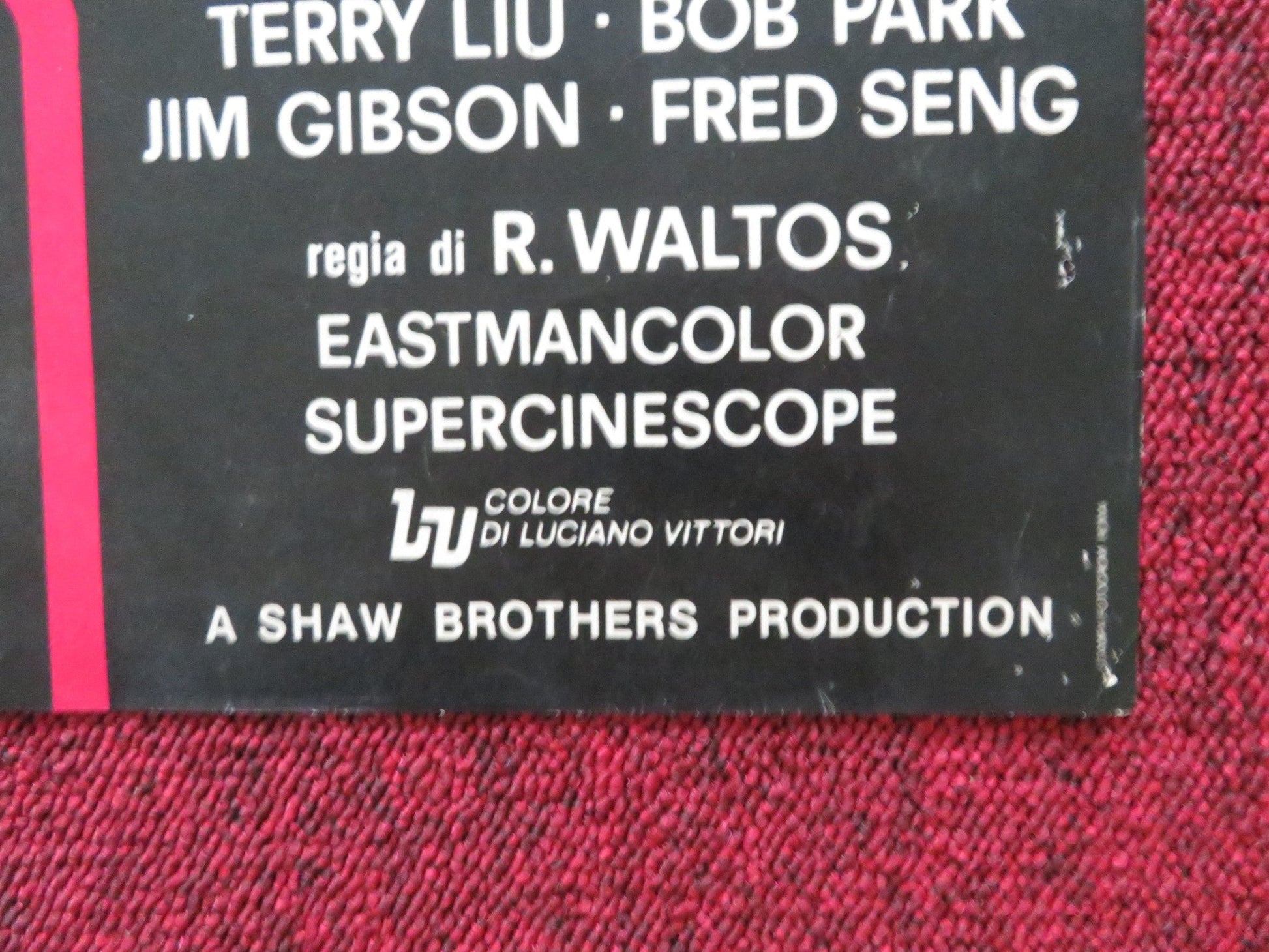 RETURN OF THE ONE - ARMED SWORDSMAN ITALIAN FOTOBUSTA POSTER JIMMY WANG YU 1979 Rendezvous Cinema Movie posters