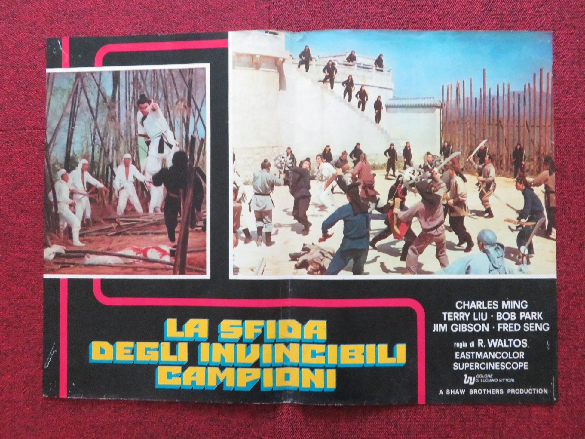 RETURN OF THE ONE - ARMED SWORDSMAN ITALIAN FOTOBUSTA POSTER JIMMY WANG YU 1979 Rendezvous Cinema Movie posters