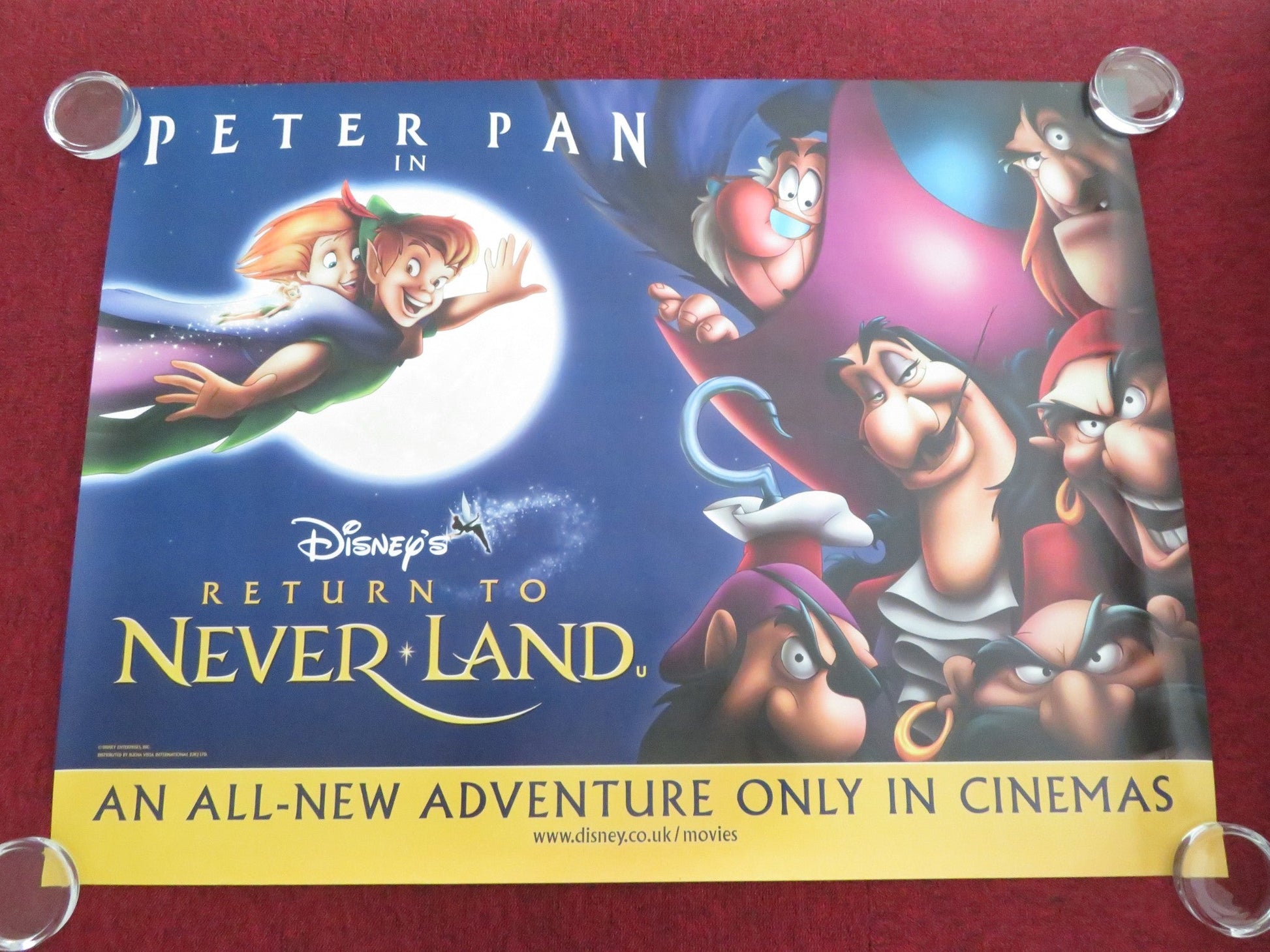 RETURN TO NEVER LAND UK QUAD ROLLED POSTER DISNEY BLAYNE WEAVER C. BURTON 2002 - Rendezvous Cinema