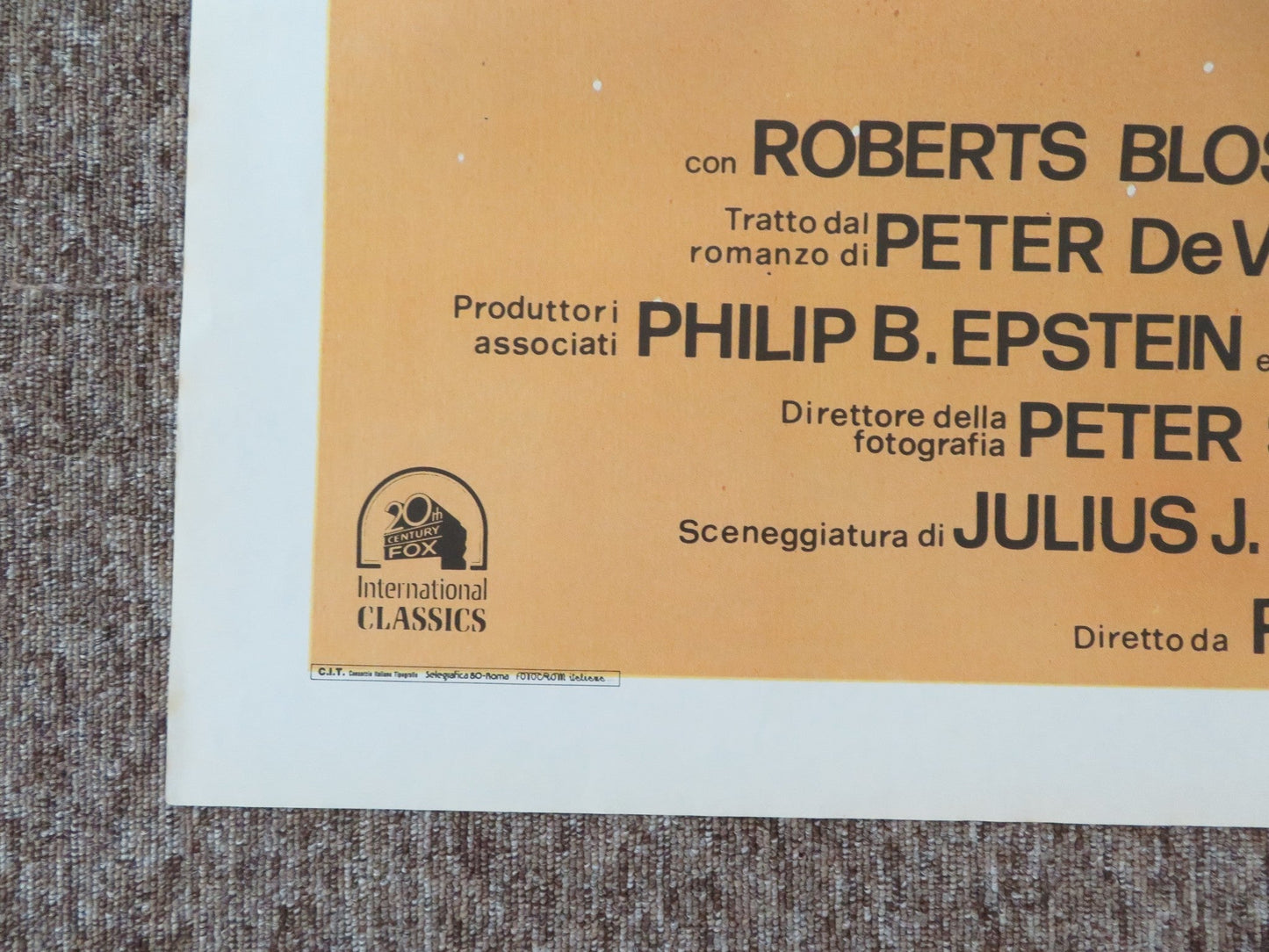 REUBEN, REUBEN ITALIAN 2 FOGLIO POSTER TOM CONTI KELLY MCGILLIS 1985 Rendezvous Cinema Movie posters